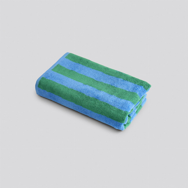 Βαμβακερή Ριγέ Πετσέτα Μπάνιου Akro 90x170cm Θαλάσσης | 90x170cm Πράσινο