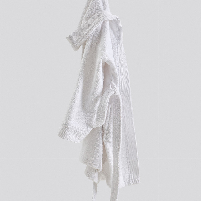 Παιδικό Βαμβακερό Πετσετέ Μονόχρωμο Μπουρνούζι με Πλισέ Γιακά & Κουκούλα Rease 12-14 ετών