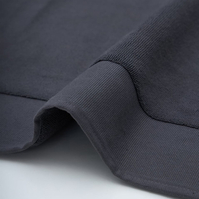 Βαμβακερό Πετσετέ Ανθρακί Δίκλωνο Πατάκι Μπάνιου με Φάσα Irma 60x90cm 60x90cm Ανθρακί