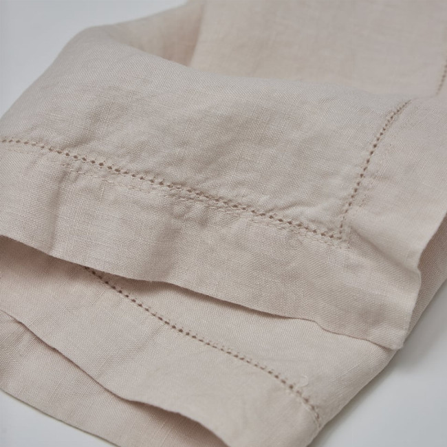 Λινή Πετροπλυμένη Πετσέτα Φαγητού με Αζούρ Porto σε 3 Αποχρώσεις 50x50cm 50x50cm Μπεζ