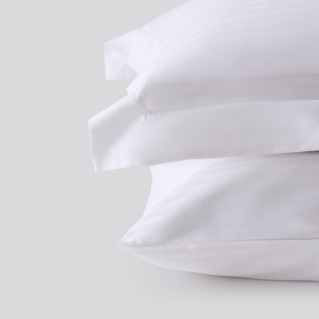 Βαμβακοσατέν Oxford Μαξιλαροθήκη Ύπνου Ρίγα 1cm Sevenstars 52x72 5cm Άσπρο