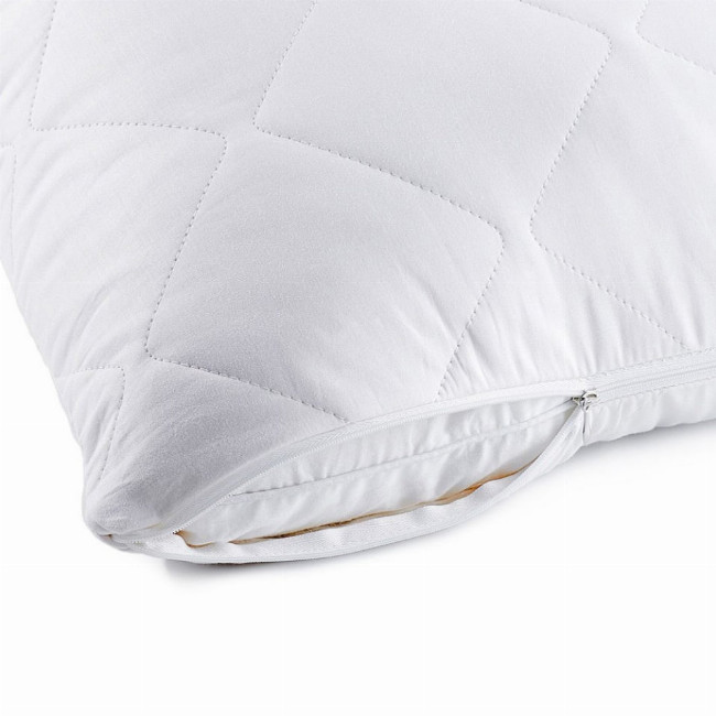 Καπιτονέ Ζεύγος Μαξιλαροθήκες Προστασίας Brasil II 50x80cm Άσπρο