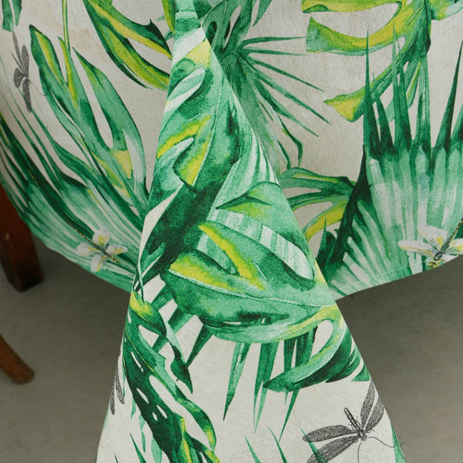 Τραπεζομάντηλο με Σχέδιο Φοίνικες Palmeras 8 ατόμων | 130x250cm Πράσινο