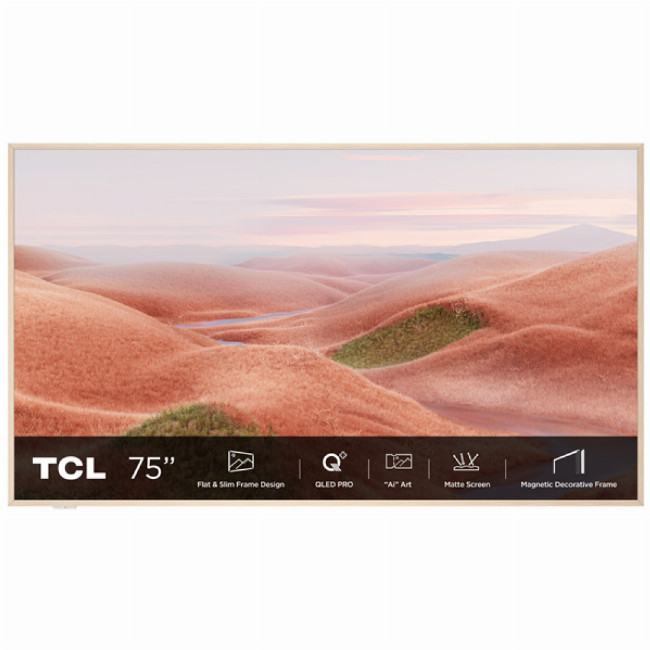 TCL 75A300W NXTVISION QLED TV with Google TV and Private art museum gallery (2024)