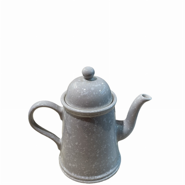 Vintage Τσαγιέρα Αγγλικής προέλευσης 14x24x22 εκ. (Grey Polka Dots)