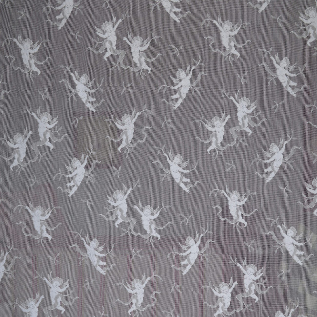 Δαντέλα ύφασμα με αγγελάκια βαμβακερή Φ.1,50 μ.