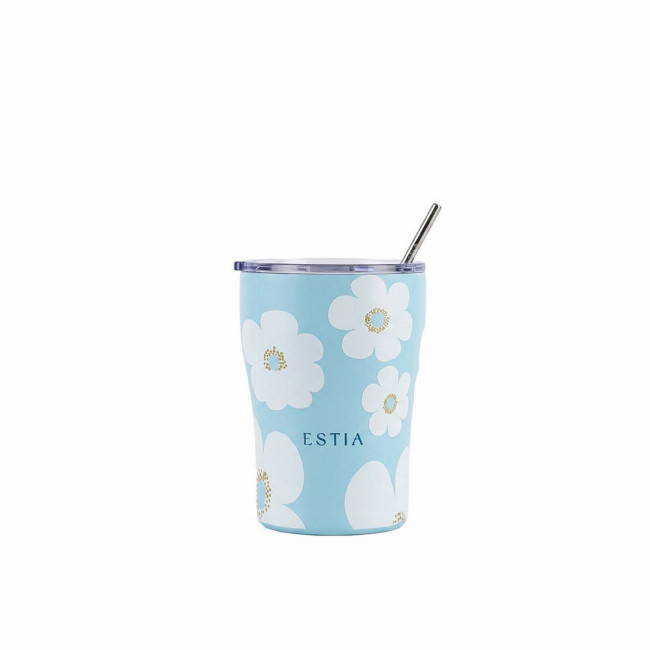 ESTIA ΘΕΡΜΟΣ COFFEE MUG SAVE THE AEGEAN 350ml BLUE DAISY